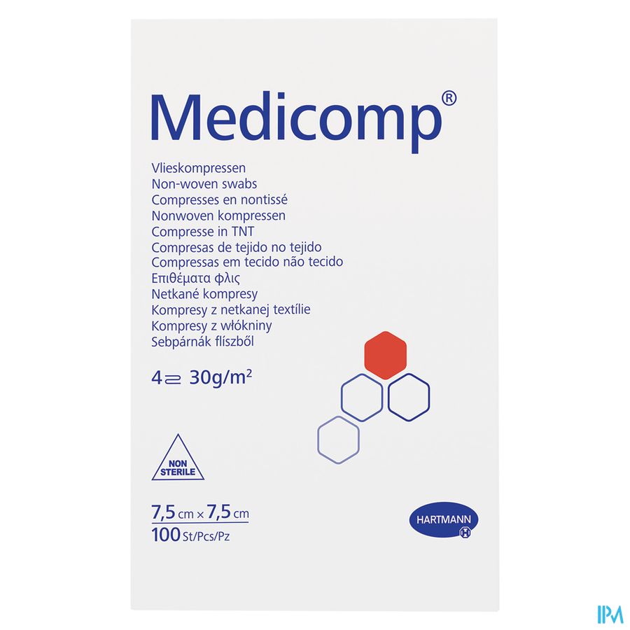 Medicomp 7,5x7,5cm 4l. Nst. 100 P/s