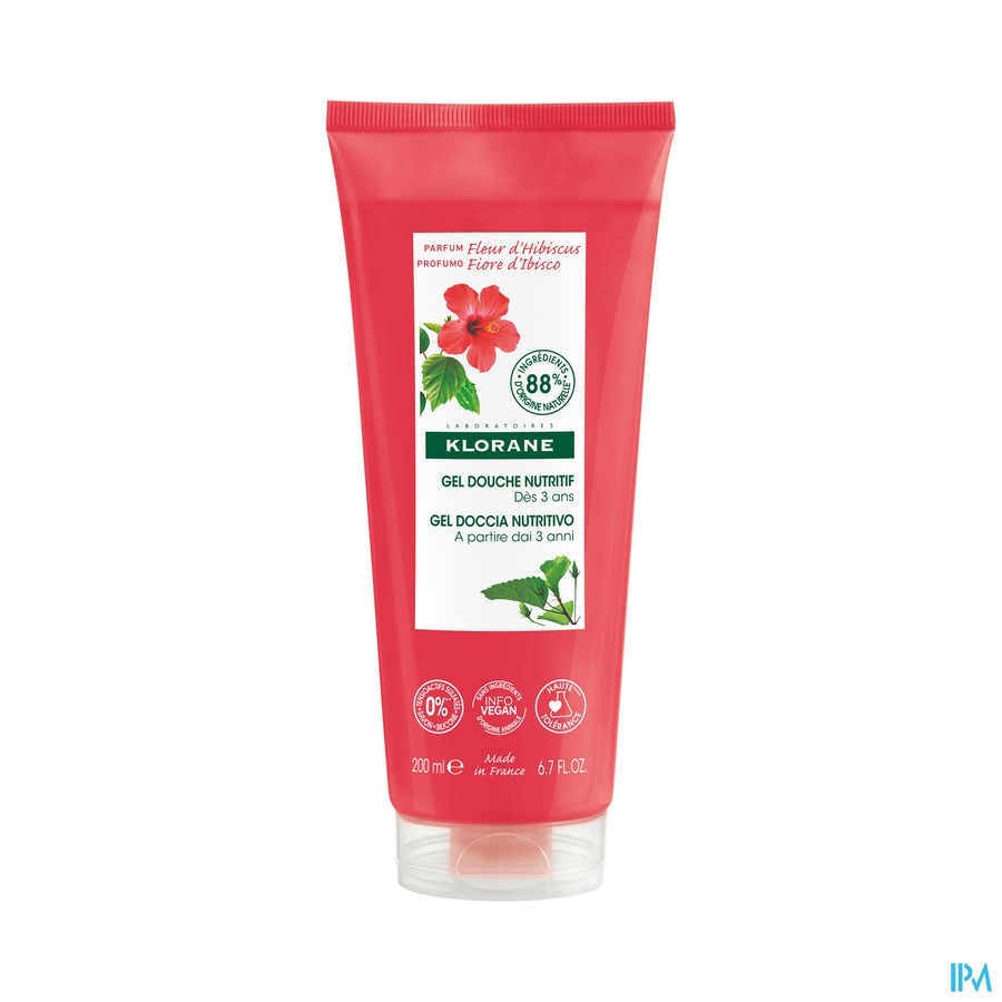 Klorane Lichaam Douchegel Hibiscusbloem 200ml Nf