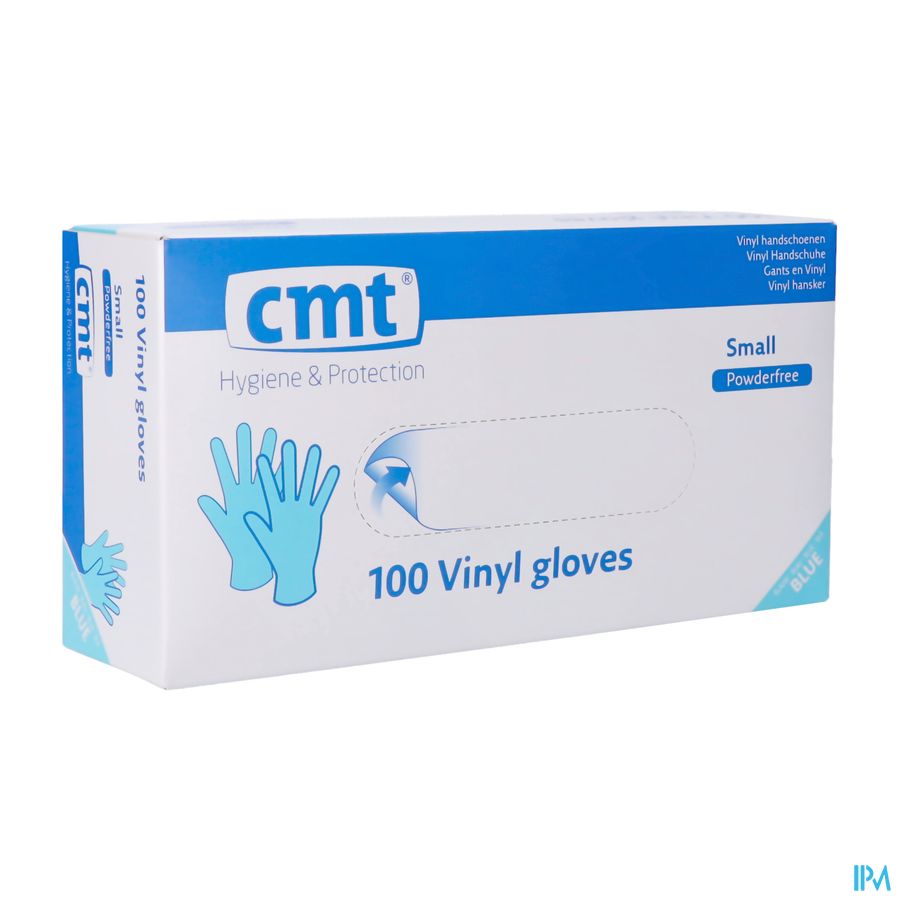 Cmt Handschoenen Vinyl Blauw Z/poeder S 100