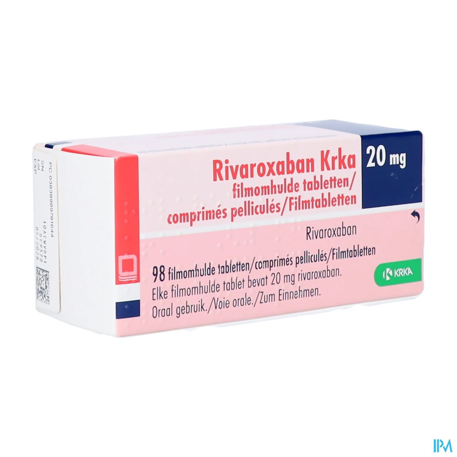 Rivaroxaban Krka 20mg Filmomh Tabl 98