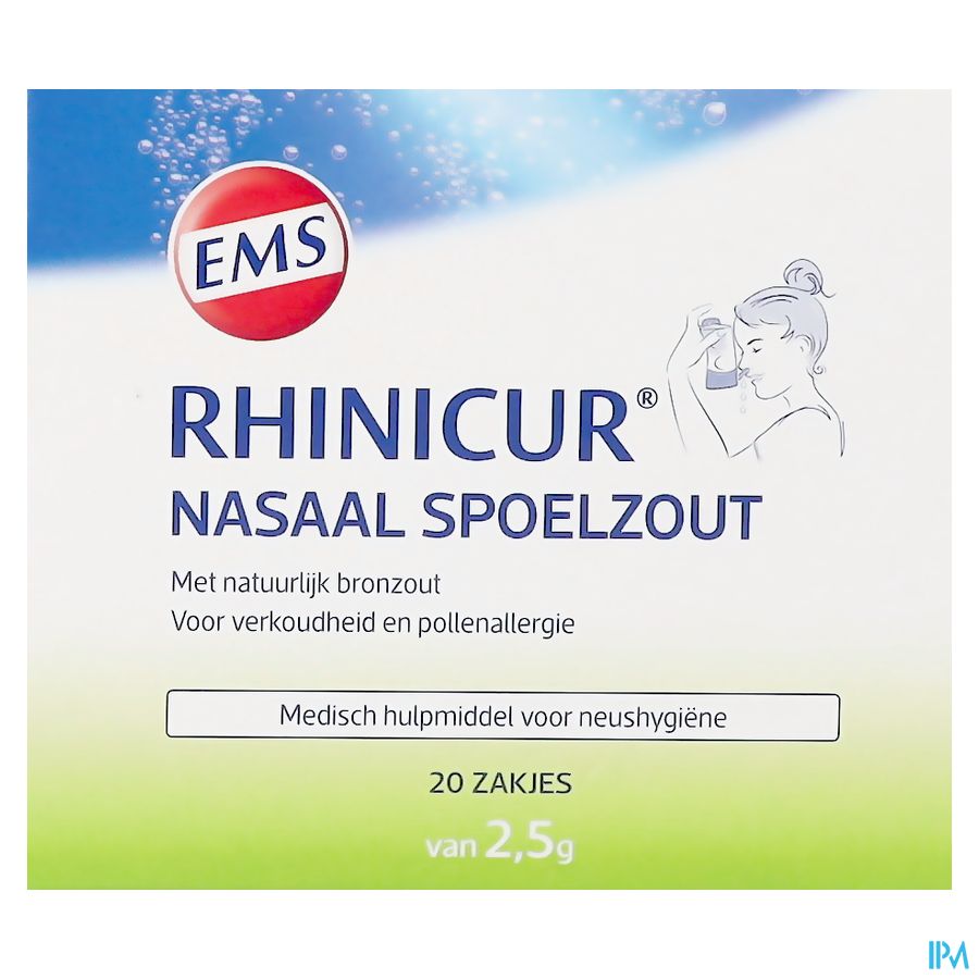 Rhinicur Nasaal Spoelzout Zakje 20x2,5g 3