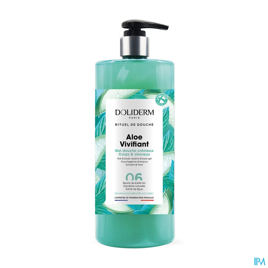 Doliderm Douchegel 2in1 Aloe Vivifiant Pompfl 1l