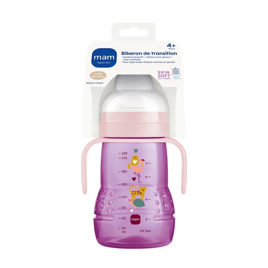 BIB MAM TRANSI FILLE SILIC 220ML