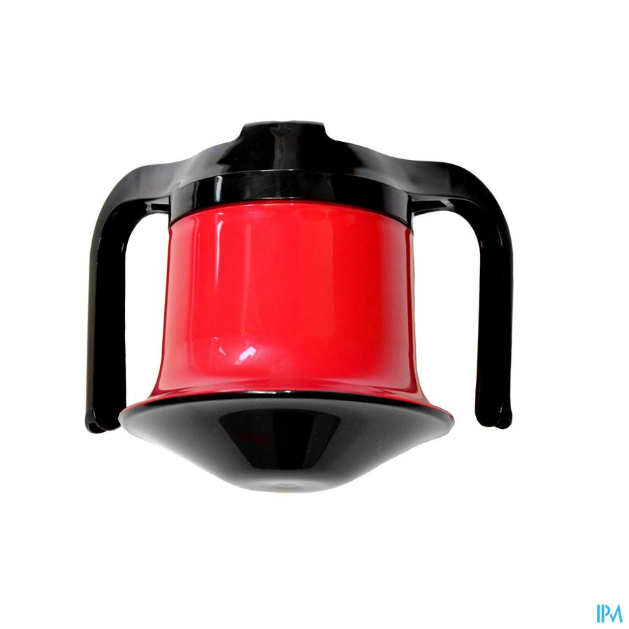 Adhome Tuimelbeker 2handvat.deksel Tuit 250ml Rood