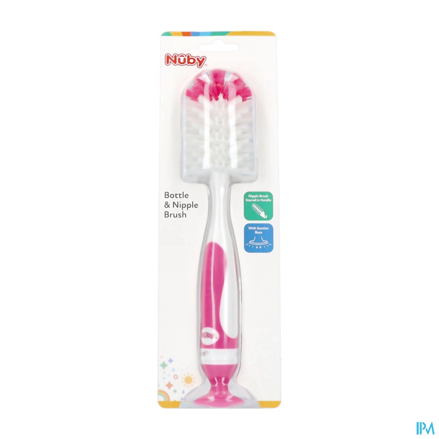 Nuby Flessenborstel&speenborstel Blauw/gr/roze 6