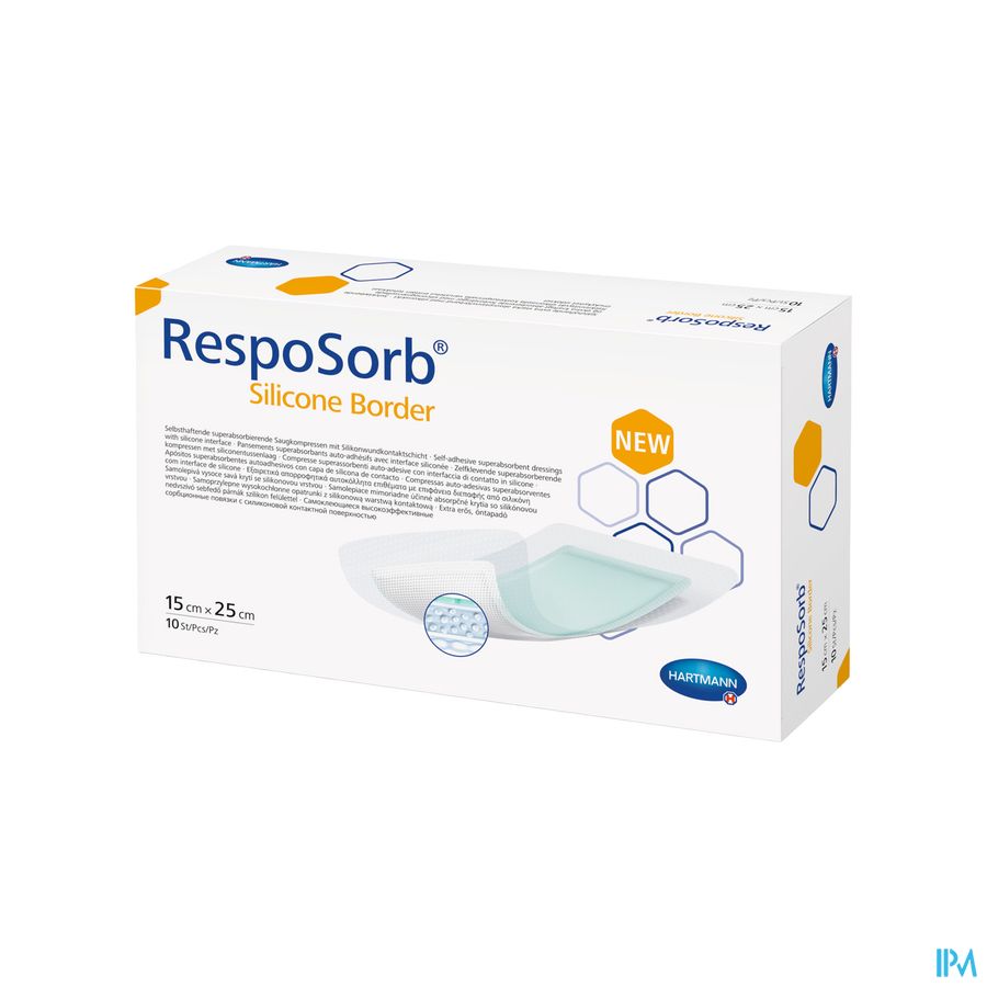 Resposorb Silicone Border 15x25cm 10 6851701