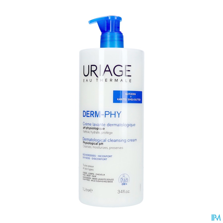 Uriage Dermo-phy Dermatologis. Reinigingscreme 1l