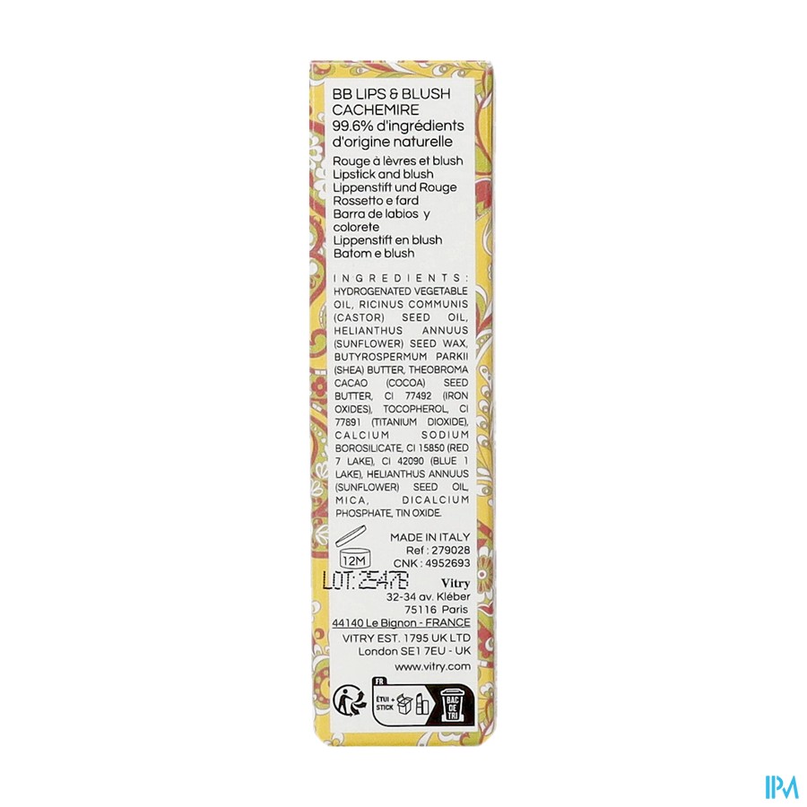 Vitry Bb Lips Ral Cachemire 3.5g