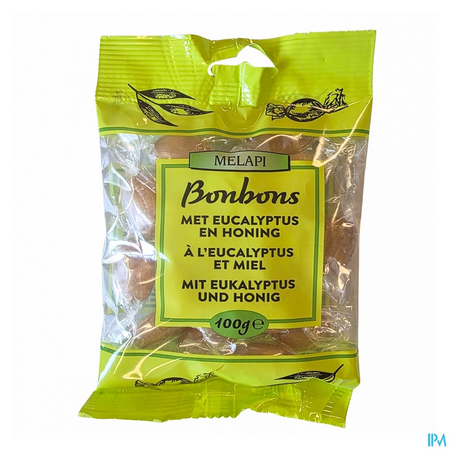 Melapi Bonbons Eucalyptus Honing 100g Revogan
