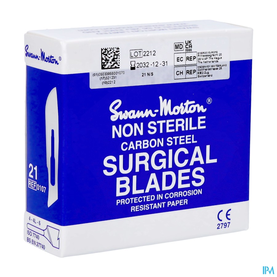 Swann-morton N/st Scalpelmesjes N21 100 Consulta