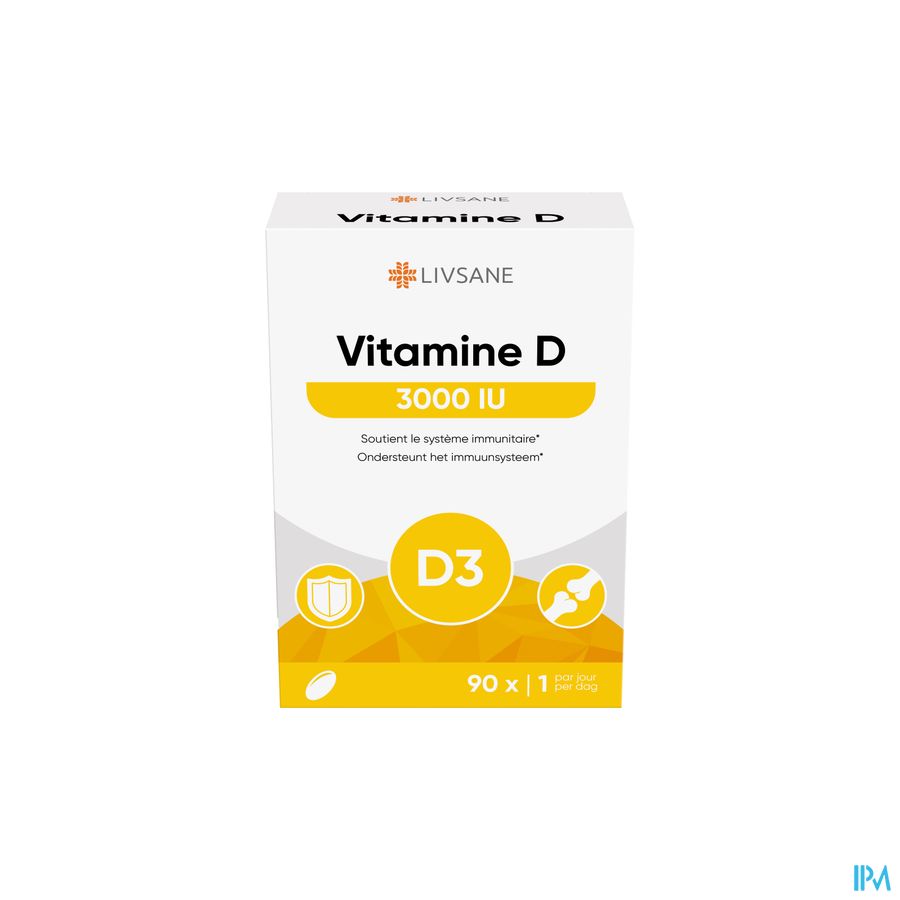 Livsane Vitamine D 3000iu Softcaps 90
