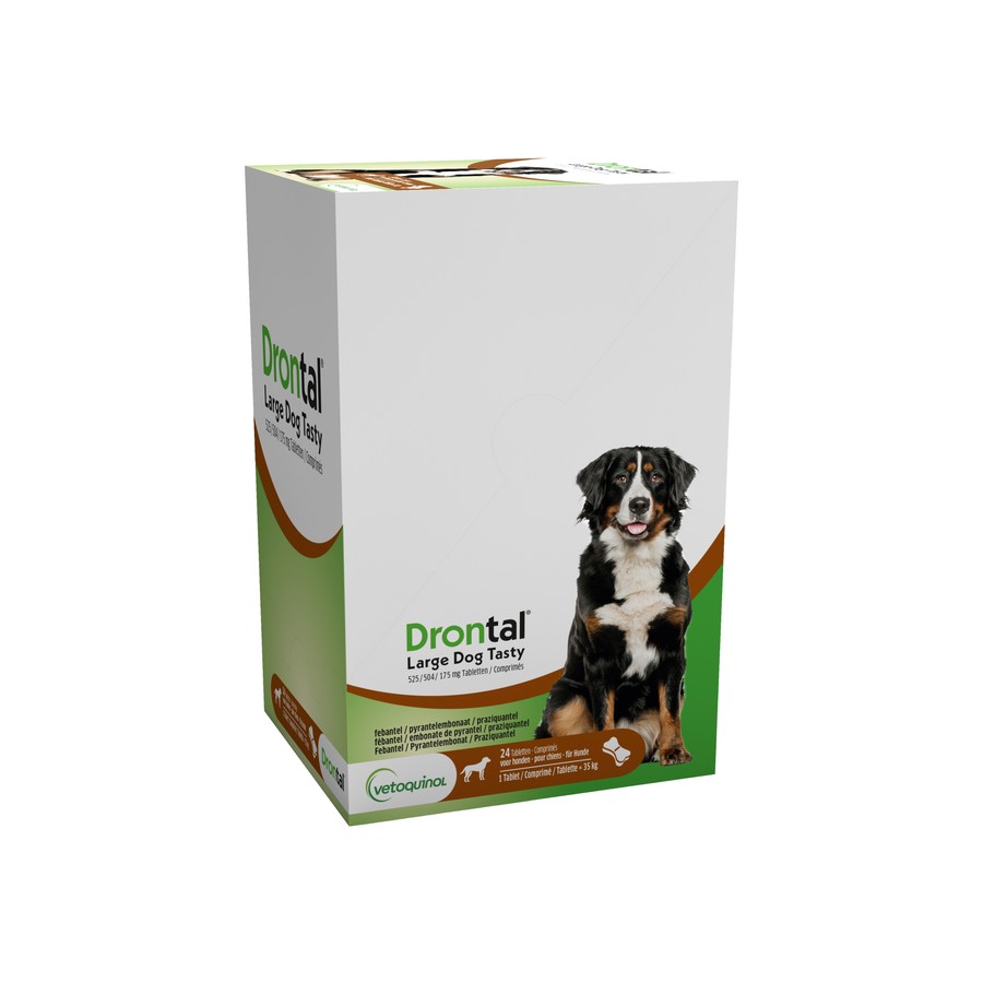 Drontal Large Dog Tasty 525/504/175mg Comp 24