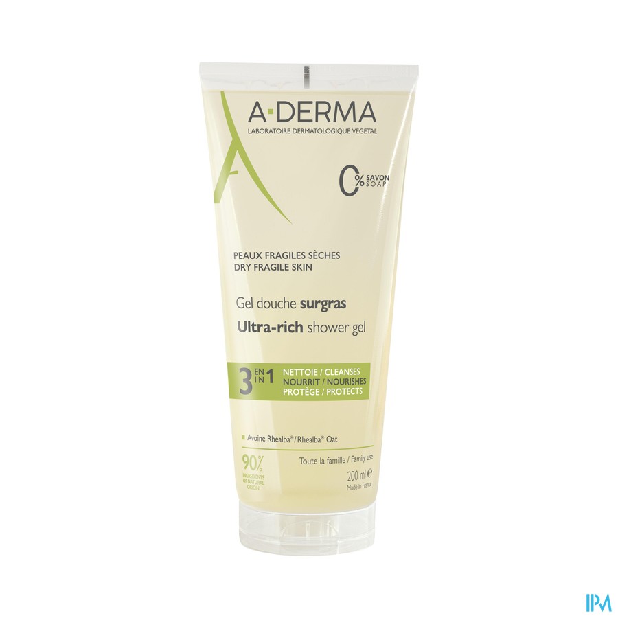 Aderma Indisp.gel Douche Surgras 200ml