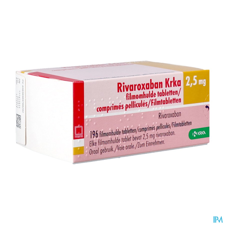 Rivaroxaban Krka 2,5mg Filmomh Tabl 196