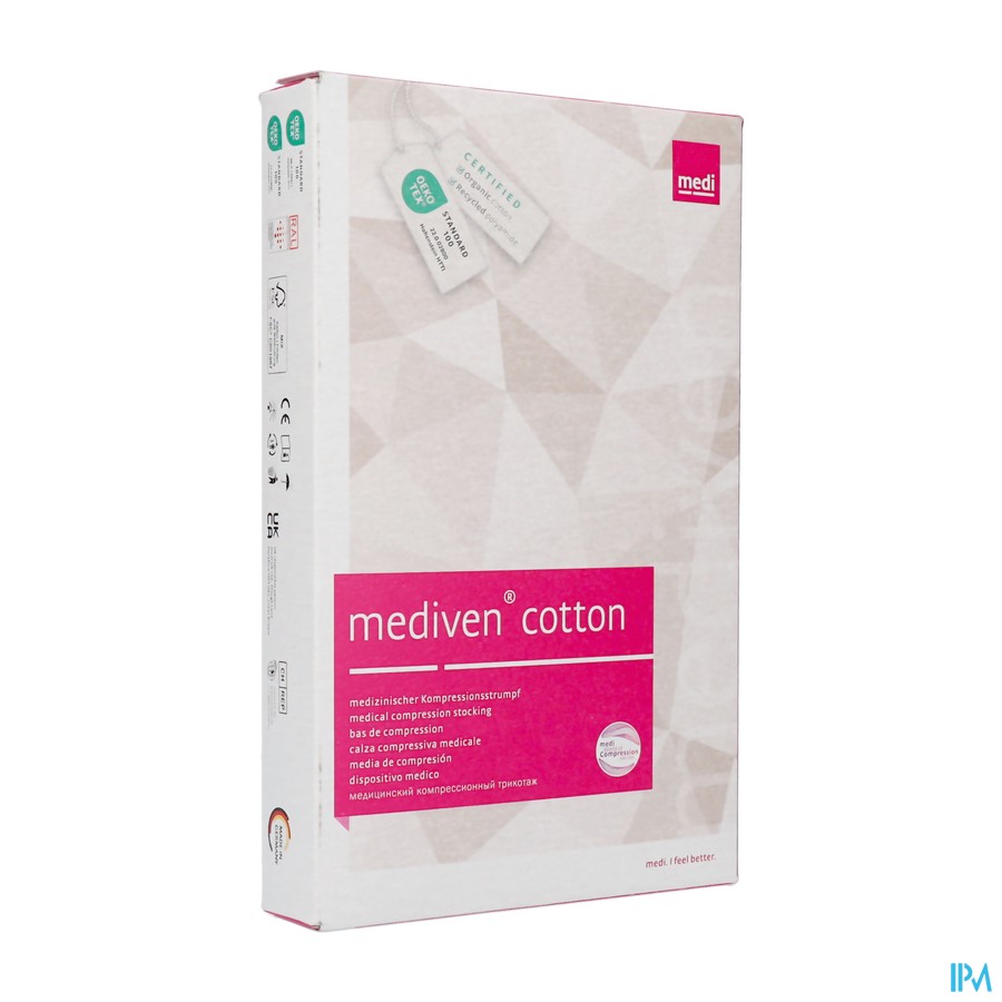 Mediven Cotton Ccl2 Ag/nob-w g.t. Zwart M5