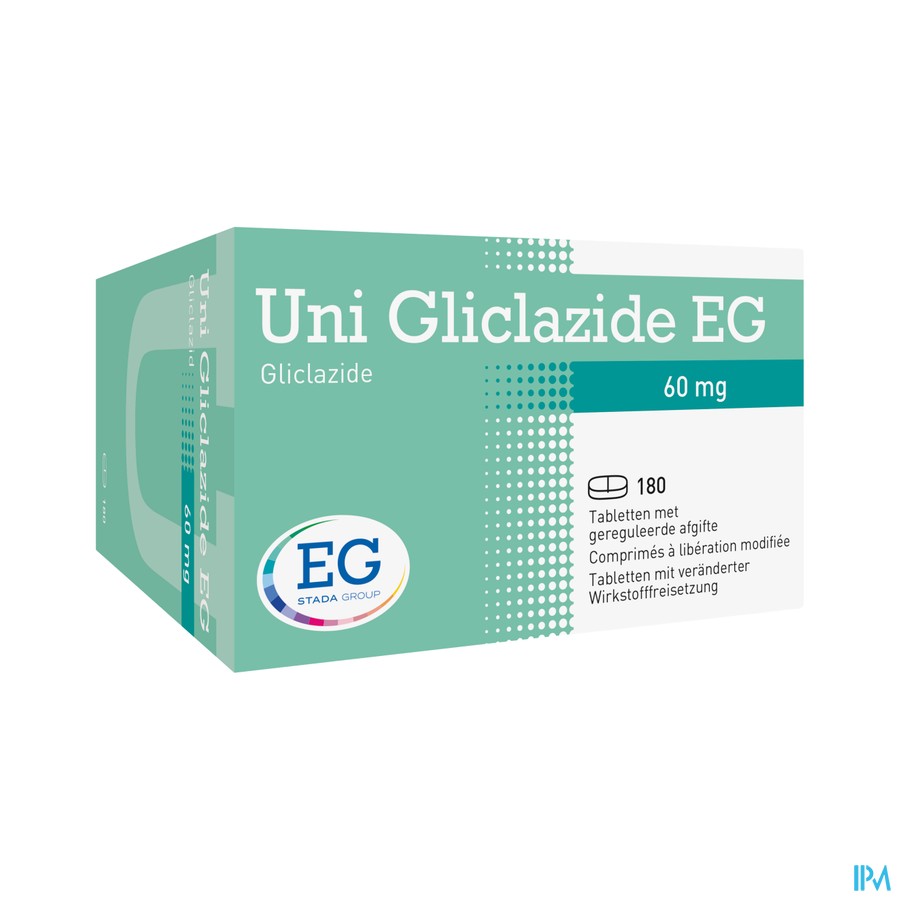 Uni Gliclazide EG 60Mg Comp Liberation Modifie 180