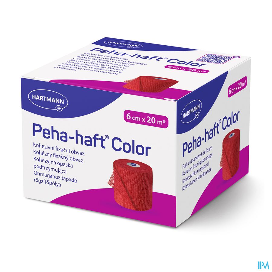Peha-haft Rood Lf 6cmx20m 1 P/s