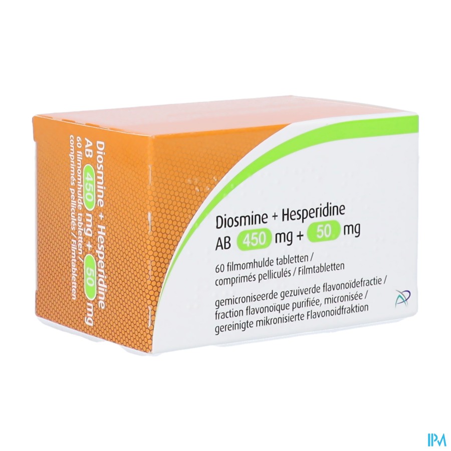 Diosmine+hesperidine Ab 450mg+50mg Filmomh Tabl 60