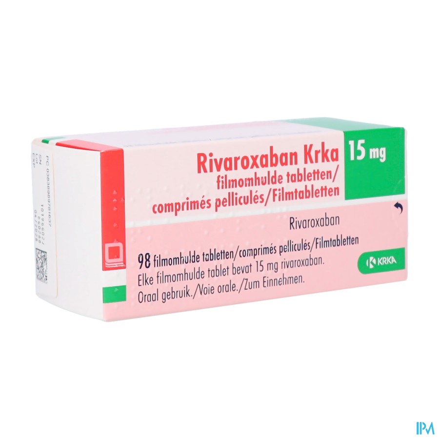 Rivaroxaban Krka 15mg Filmomh Tabl 98