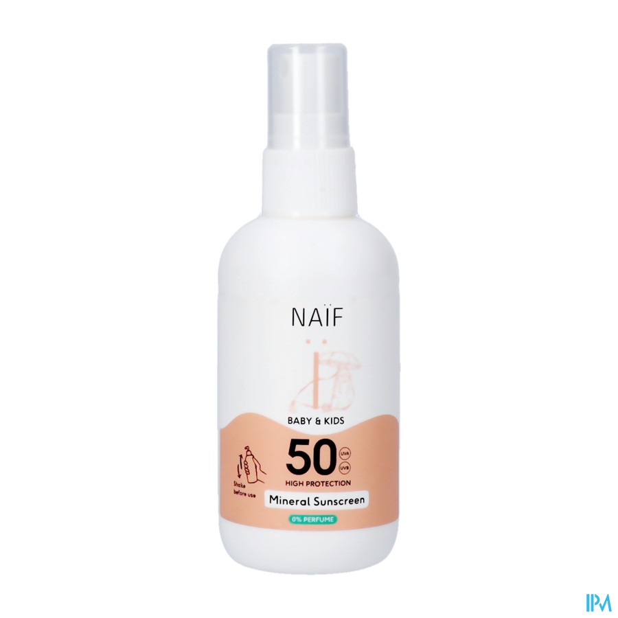 Naif Baby&kids Sun Mineral Spray Spf50 0%parf100ml