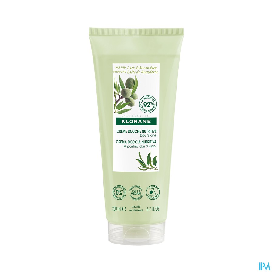 Klorane Lichaam Douchecr Amandelmelk 200ml