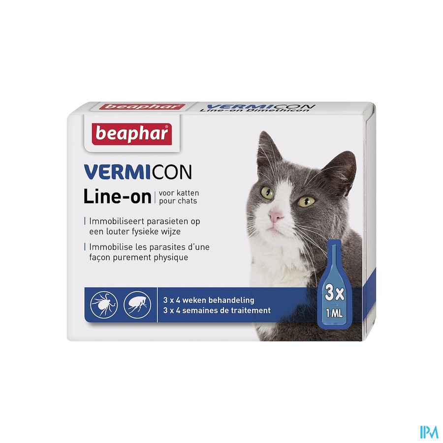 Beaphar Vermicon Line-on Kat 3x1ml