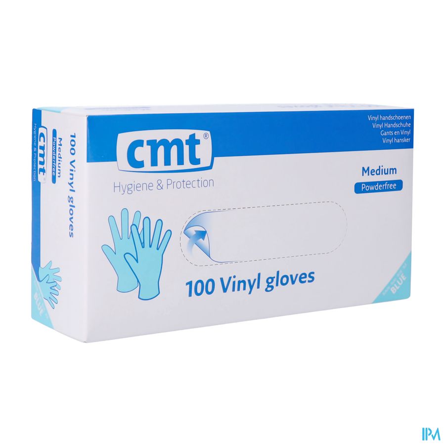 Cmt Handschoenen Vinyl Blauw Z/poeder M 100