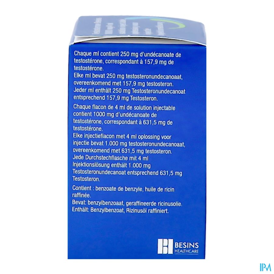 Testosterone Besins 1000mg Opl Inj Fl 4ml