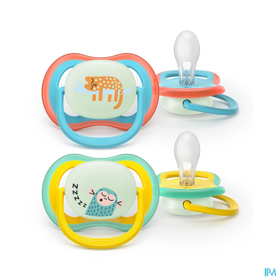 Philips Avent Sucette +18m Air Nuit Singe/chat 2