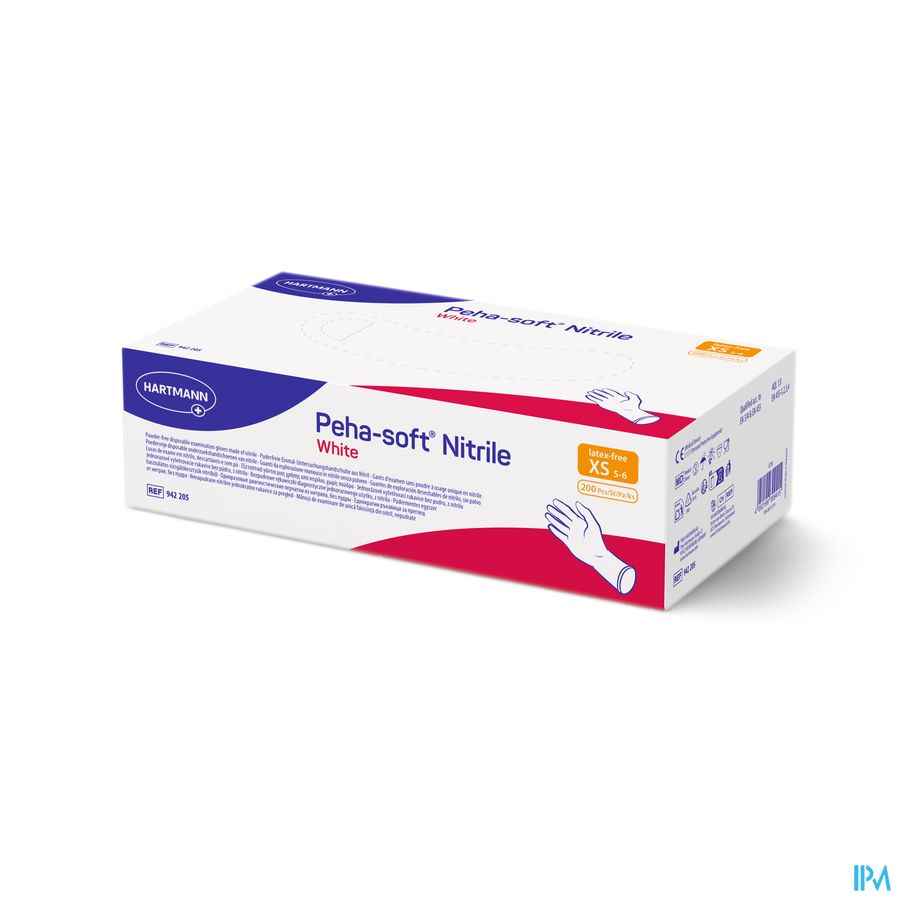 Peha Soft Gants Nitrile Blanc Xs 200 9422056