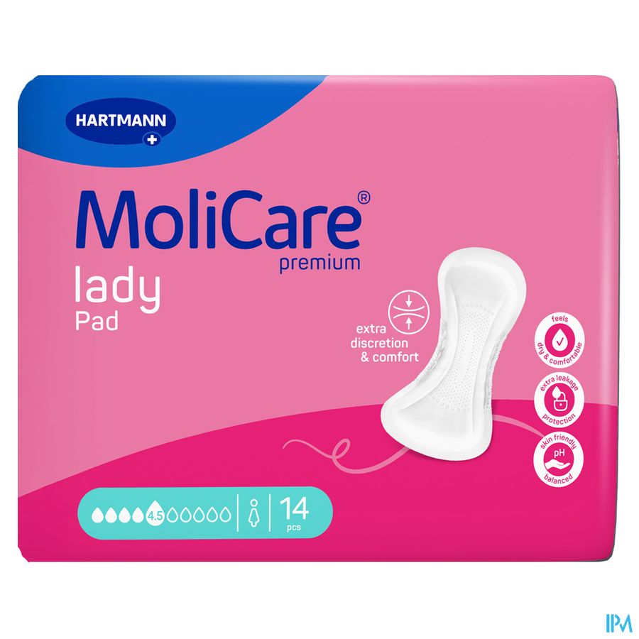 Molicare Premium Lady Pad 4,5 Drops 43x16cm 14 1