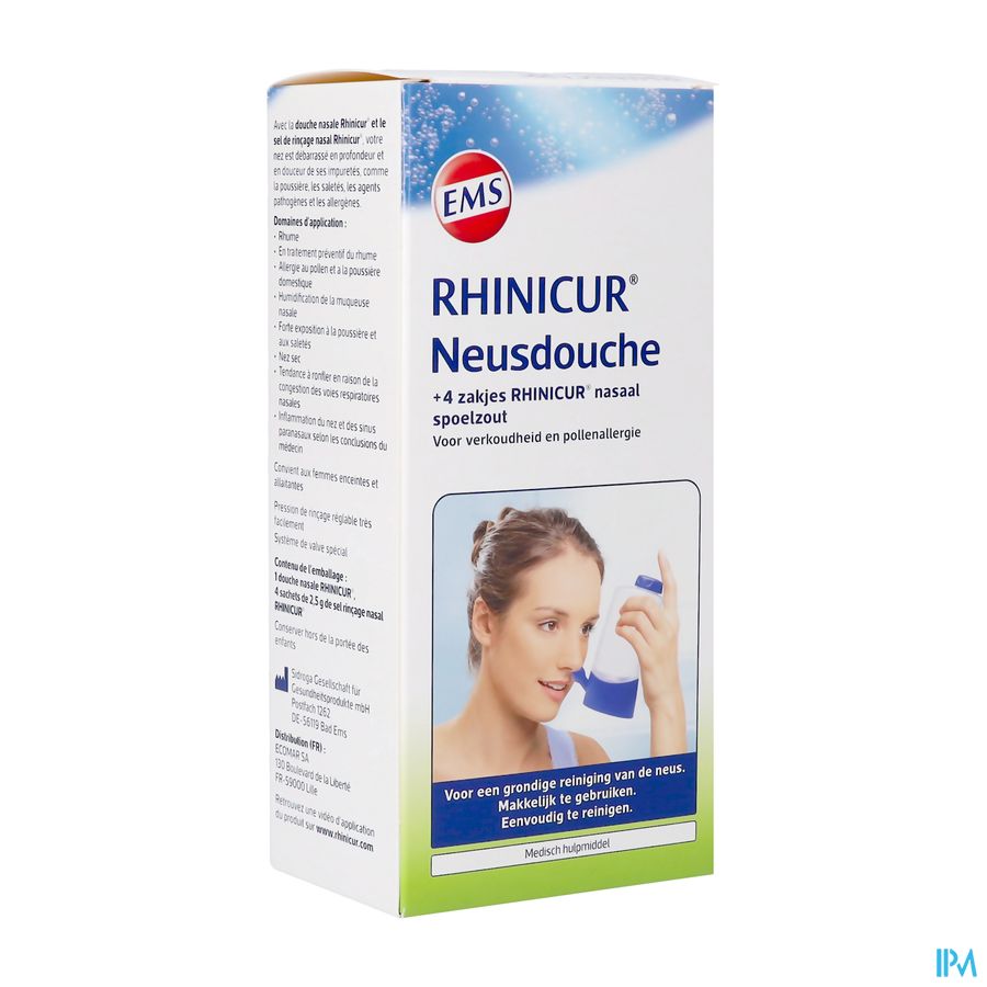 Rhinicur Douche Nasale + 4 Zakjes Spoelzout