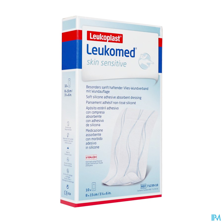Leukomed Skin Sens. 8cmx15cm 10