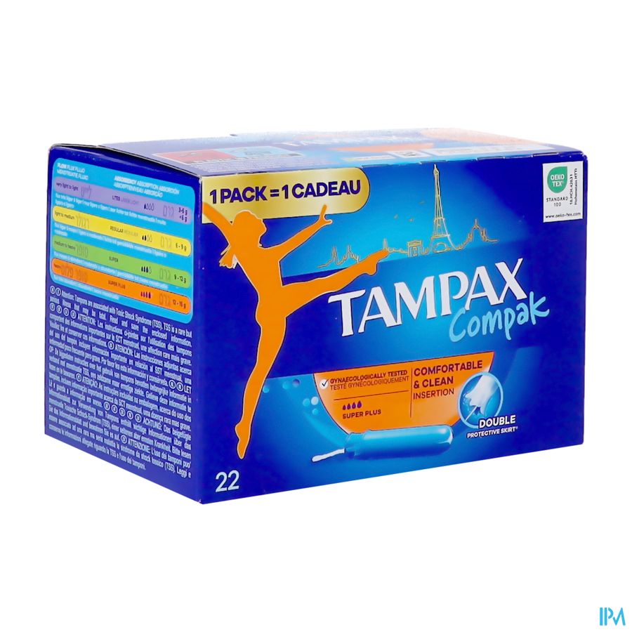 Tampax Compak Super Plus Tampons 22 Tampax Compak Super Plus Tampons 22