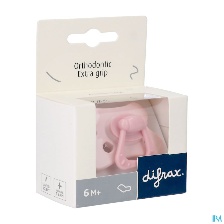 Difrax Fopspeen Dental +6m Pink Opal