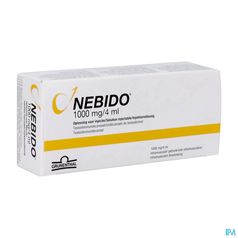 Nebido 1000mg/4ml Pi Pharma Sol Inj 4ml