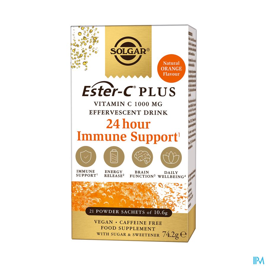 Solgar Ester-c Plus Efferv.1000mg Zakjes 21x10,6g