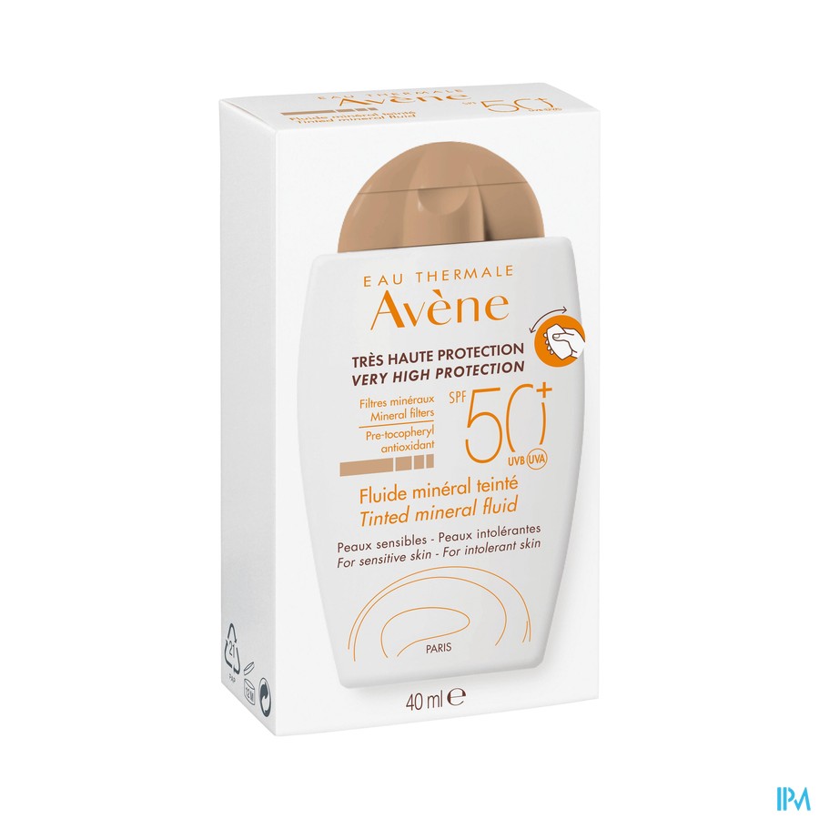 Avene Zon Spf50+ Minerale Fluide Getint 40ml