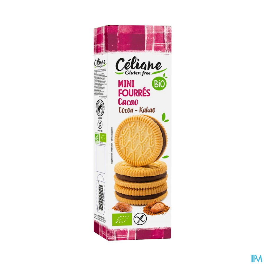 Celiane Mini Biscuit Fourre Cacao Bio 125g Revogan