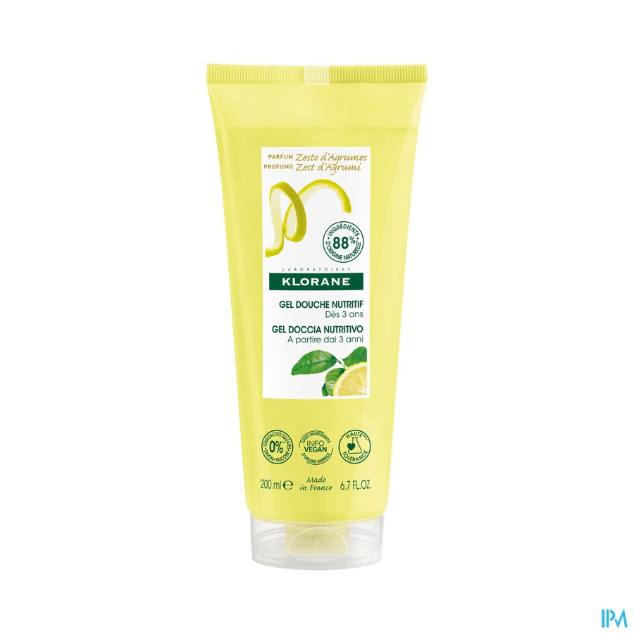 Klorane Lichaam Douchegel Zeste Cistrusvr.200ml Nf