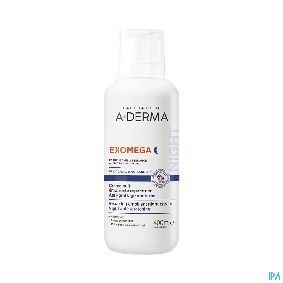 Aderma Exomega Control Herst. Emol. Nacht Cr 400ml