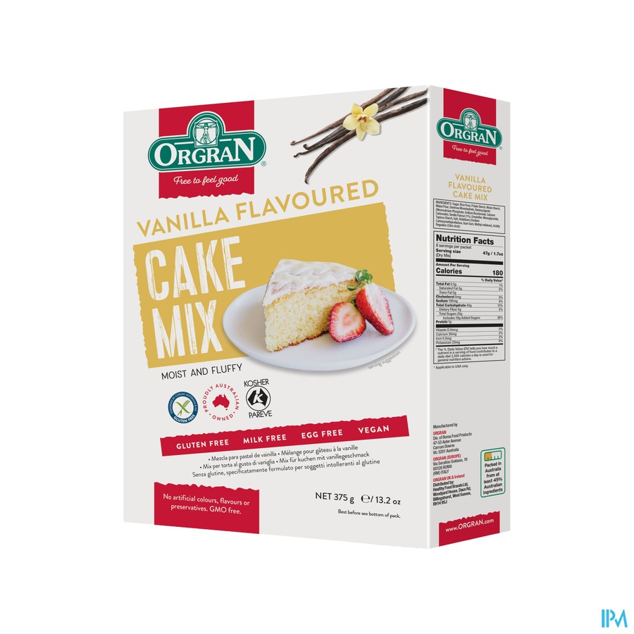 Orgran Mix Vanillecake 375g 4500 Revogan