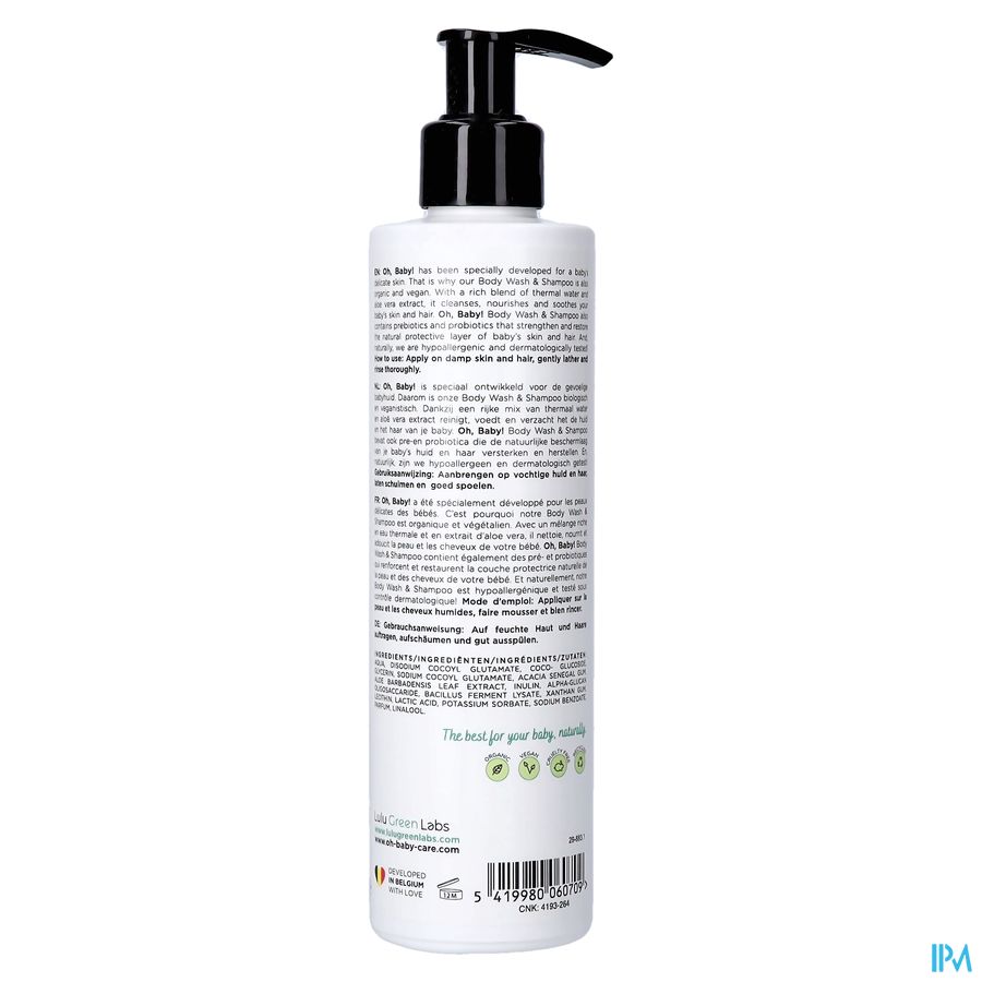 Oh Baby Body Wash & Shampoo 250ml 3