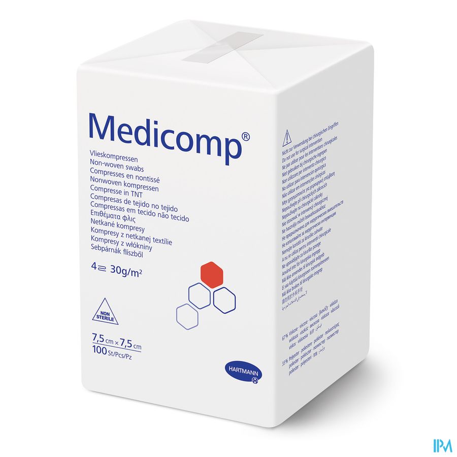Medicomp 7,5x7,5cm 4pl. Nst. 100 P/s