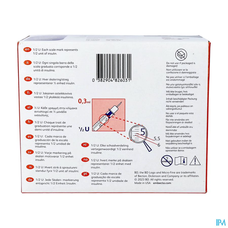 Bd Microfine+ Ser.ins.demi 0,3ml 30g 8mm100 324826