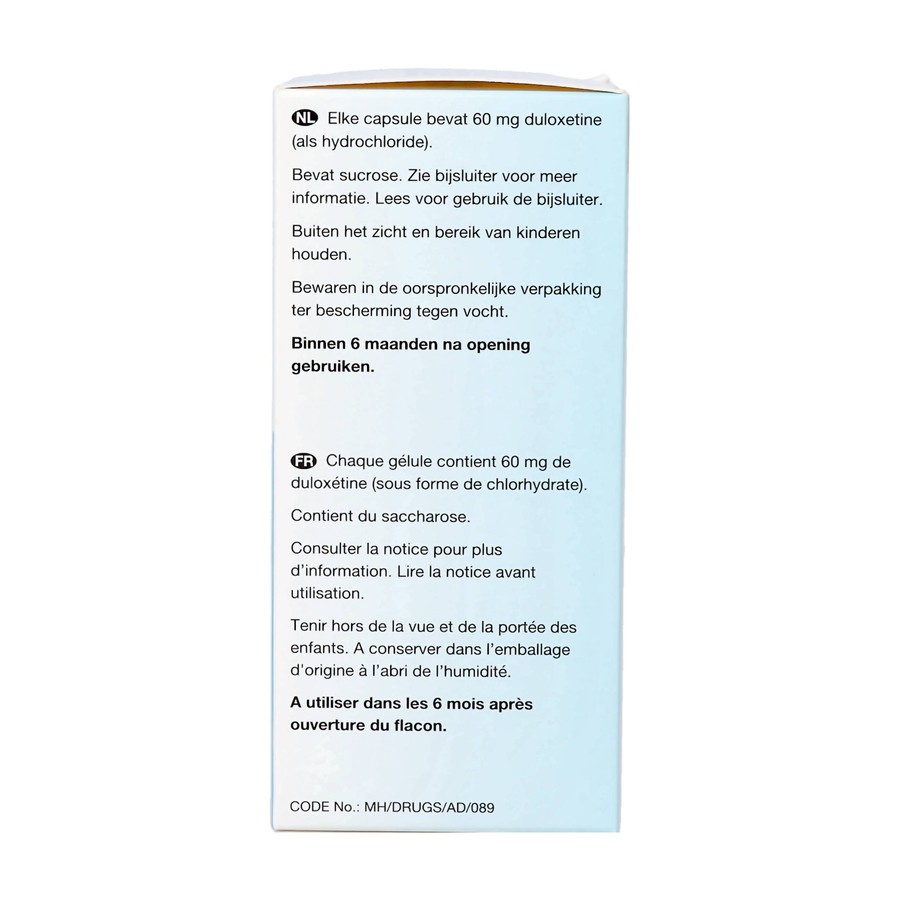 Duloxetine Mylan Gastro Resist Caps 100 X 60mg