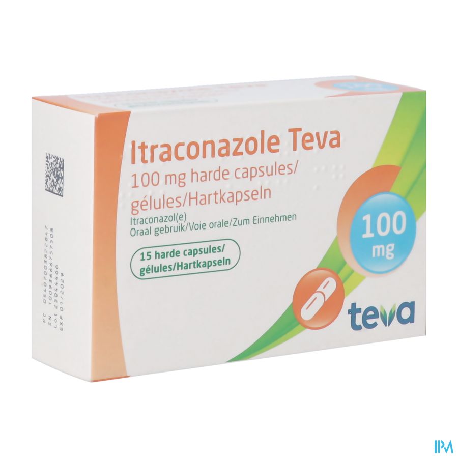 Itraconazole Teva 100mg Caps Harde 15 Itraconazole Teva 100mg Caps Harde 15