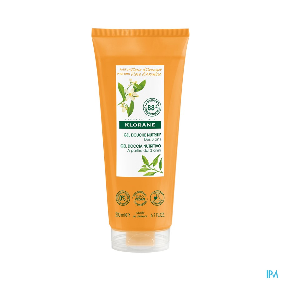 Klorane Lichaam Douchegel Oranjebloesem 200ml Nf