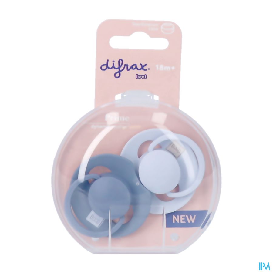 Difrax Dynamic Fopspeen 18m+ Prime Baby Blue/blue2