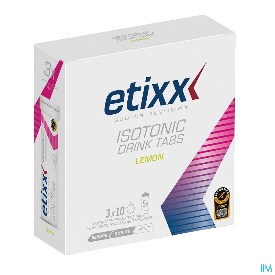 Etixx Isotonic Lemon Bruistabl 3x10